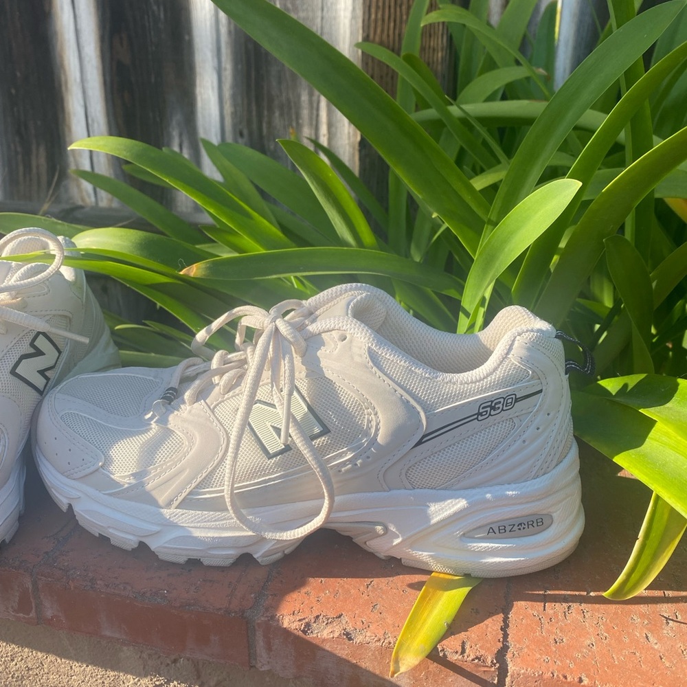 New Balance Cream Athletic Sneakers